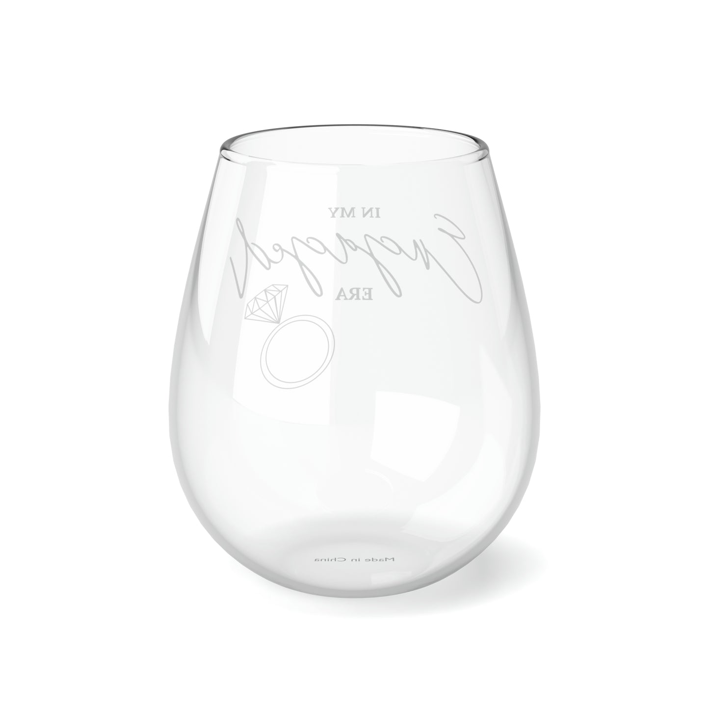 In My Engaged Era Stemless Wine Glass, 11.75oz | Marriage Gifts | Engagement Gifts | Bride Gifts | Bride Merch | Wedding Gifts | Bridal Shower Gifts | Gifts for Bride