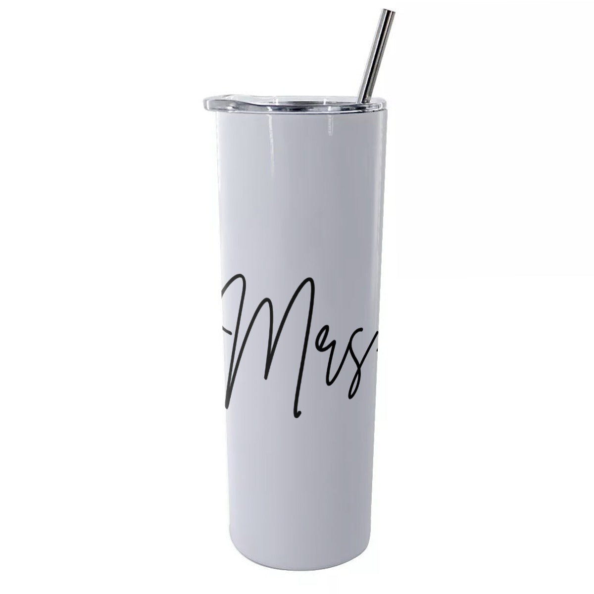 MRS. Glitter Tumbler With Stainless Steel Straw 20oz