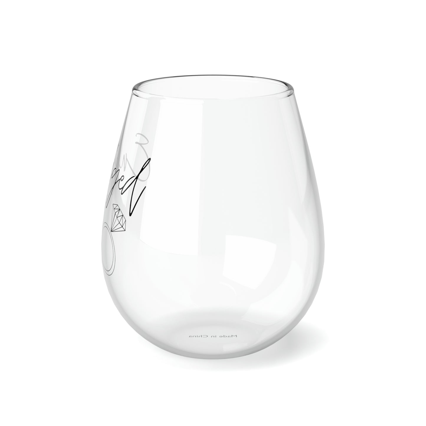 In My Engaged Era Stemless Wine Glass, 11.75oz | Marriage Gifts | Engagement Gifts | Bride Gifts | Bride Merch | Wedding Gifts | Bridal Shower Gifts | Gifts for Bride