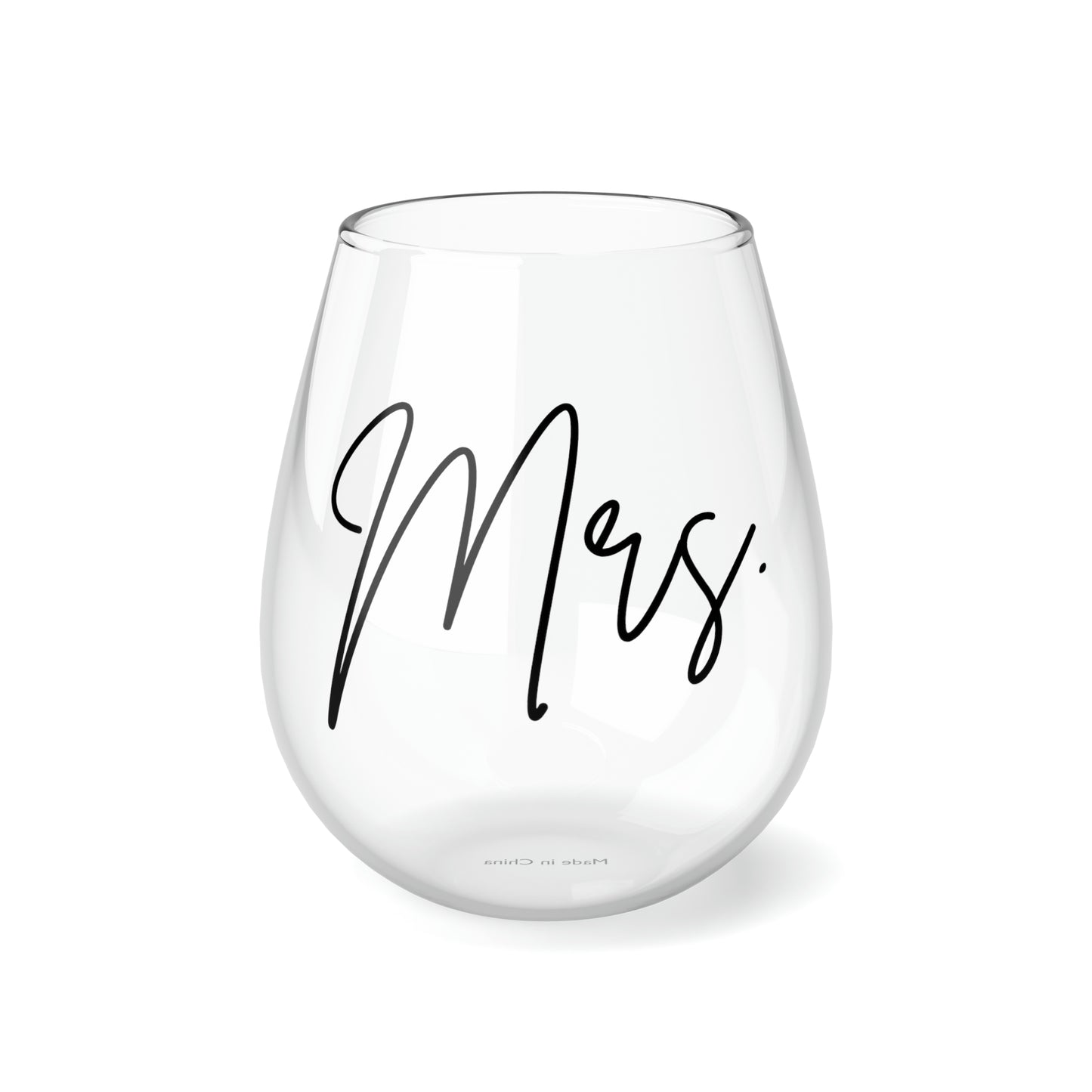 Mrs. Stemless Wine Glass, 11.75oz | Marriage Gifts | Engagement Gifts | Bride Gifts | Bride Merch | Wedding Gifts
