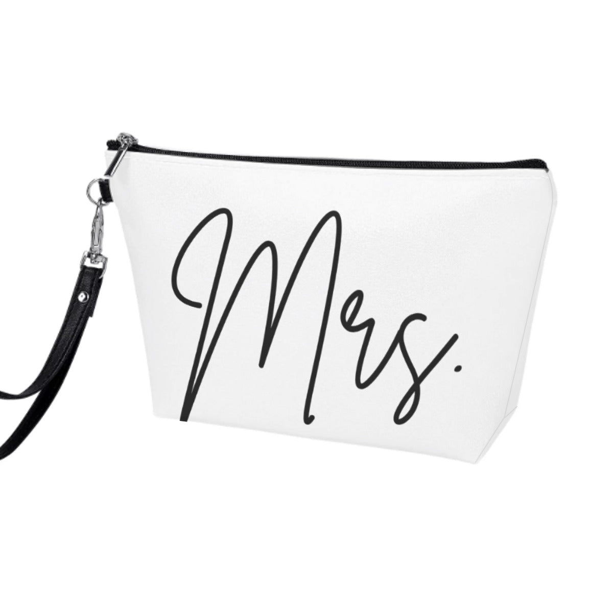 Mrs. Cosmetic Bag With Black Handle | Bride Gifts | Bridal Shower Gifts | Mrs. Merch | Bride Merch